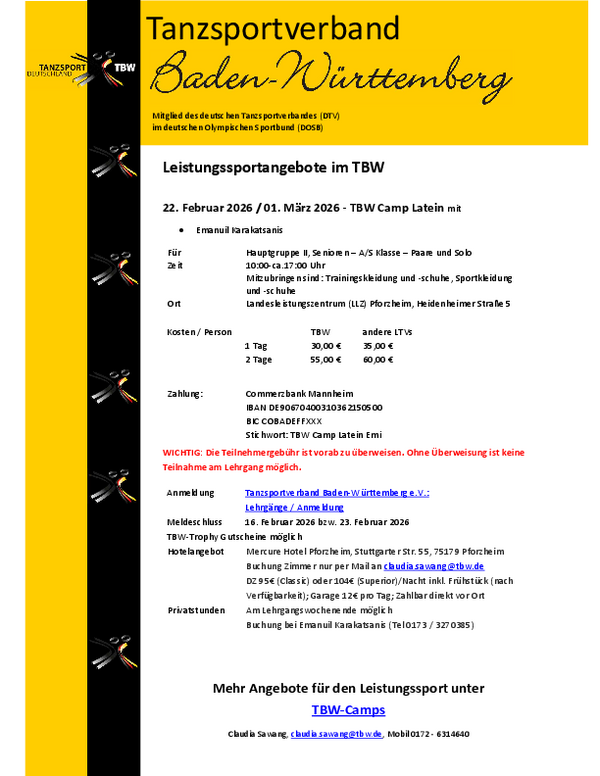 Tanzsportverband Baden-Württemberg e.V.